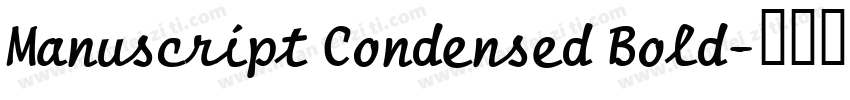 Manuscript Condensed Bold字体转换